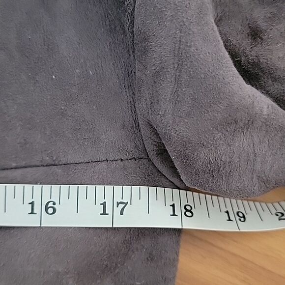 Vintage 70s suede Jacket with mink collar Size S - Picture 11 of 13